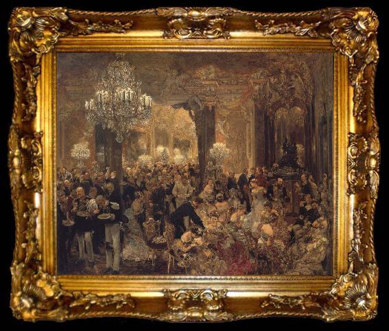 framed  Adolph von Menzel Ball Supper, ta009-2